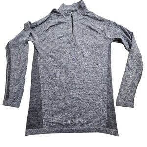 Kyodan 1/4 Zip Pullover Large Gray Space Dye Seamless Athletic Top